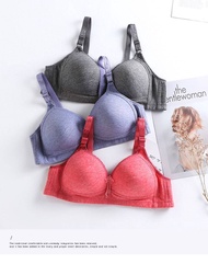 Size C Cup Bra 38C 40C 42C 44C Women Non Wired Push Up Bra Cotton Full Cup Plain Soft and Comfortabl