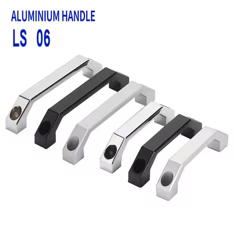 U-type ls520 aluminum alloy handle black cabinet handle square furniture hardware stainless steel ca
