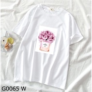 BAJU STOK SEDIA BUNGA MERAH JAMBU WANGI LAWAK CANTIK BESAR LELAKI WANITA TSHIRT COTTON FLORA PERFUME
