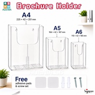 【SG】Brochure Holder A4 A5 A6 Literature Holder Clear Flyer Holder Wall Mounted Acrylic Display Rack
