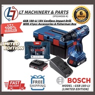 BOSCH GSB 180-LI Cordless Impact Drill with Fisherman's Box and 41pcs Accessories Set Bosch Drill / 