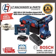 BOSCH GSB 180-LI Cordless Impact Drill with Fisherman's Box and 41pcs Accessories Set Bosch Drill / Drill Bosch