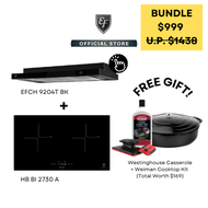 EF Bundle E - Cooker Hood EFCH 9204T BK and  Induction Hob HB BI 2730 A