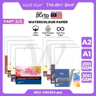 [Weststar] (2/2) A2 , A1 Arto by Campap Watercolor Paper - Cold Pressed | Acid Free Paper For Watercolour 200gsm 300gsm