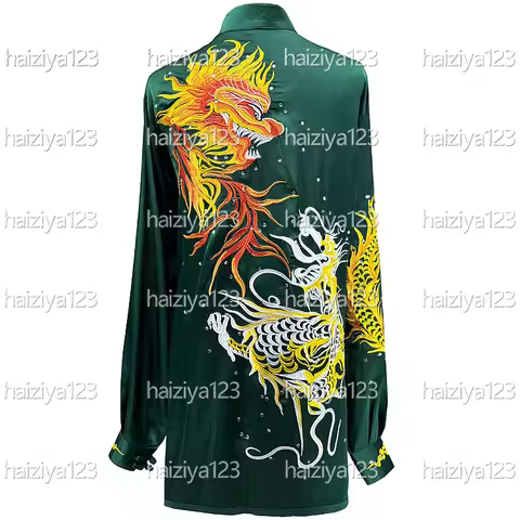 Embroidered dragon Tai chi uniform Taiji garment Kungfu clothes Wushu Performing suit for man woman 