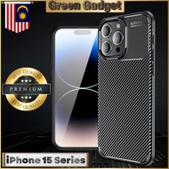 iPhone 15/15 Plus/15 Pro/15 Pro Max Case Carbon Fiber Texture Full Protection Cover Casing Kes 手机壳 电