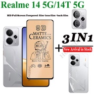 3in กระจกเทมเปอร์เพื่อความเป็นส่วนตัว1คลุมทั้งหมดสำหรับ Realme 14 5G Realme กระจกนิรภัยบน14T 5G ฟิล์