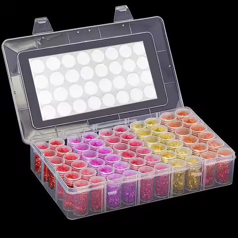24/30/60 Bottles 5D Diamond Painting Tools Storage Box Diamond Painting Accessories Tools Bead Mosai