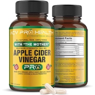 ACV Pro Cider Vinegar Capsules Certified Organic with Mother ACV Pills Detox Cleanse Acid Reflux Rel