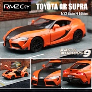 RMZ CITY Diecast car 1/32 TOYOTA GR SUPRA Toy Car Model Diecast Racing Miniature Model Sound & Light