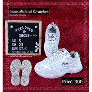 Preloved FILA White Rubber Shoes for Kids (Unisex) L2701