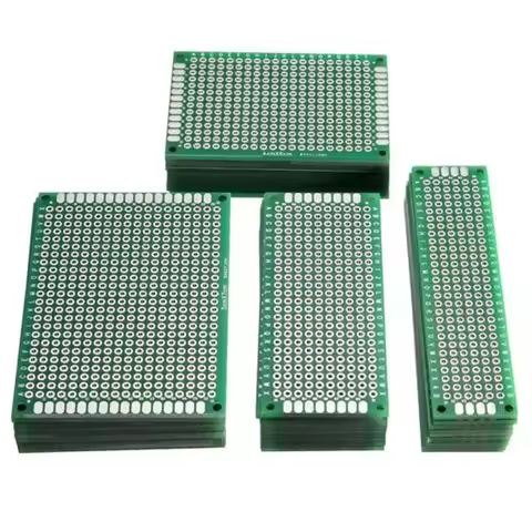 40pcs FR-4 2.54mm Double Side Prototype PCB Printed Circuit Board kit 2X8 3X7 4X6 5X7 10Pcs Each Mix