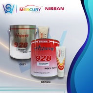 MERCURY NISSAN HITARY 928 Poly Car Putty 4kg (Brown/Grey)
