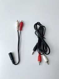 音頻線 RCA 轉 3.5mm 包含一條 RCA 線長1.4M,轉 3.5mm 公頭, 和一條 0.5M長RCA線轉3.5mm 乸頭。可用於連接音響設備、電視或其他音頻輸出備。