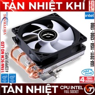 4P1F CPU Air Cooler 4 Copper Pipes Fan 9cm Black NoLed Topdown Socket Mounting Base LGA2011-115X-120