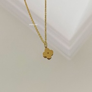 18k Gold Clover Necklace