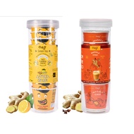 Cup-Ji Premix Masala Chai (7 Cups) & Lemon Ginger Green Tea (10 Cups) Combo