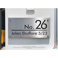 Classic House Number Plate Stainless Steel (Fully Customized)