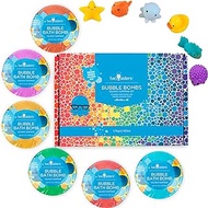 Squishy Bubble Bath Bombs for Kids with Surprise Squishy Toys Inside by Two Sisters. 6 Large 99% Natural Fizzies in Gift Box. Moisturizes Dry Skin. Releases Color, Scent, Bubbles (Squishy)