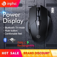 ☀AVAILL☀ INPHIC A1 Bluetooth Mouse Rechargeable 3 Modes (Bluetooth 5.0/4.0+USB) Wireless Mouse 1600