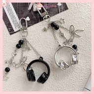 WALLERAB Headphone Charms, Bag Decoration Hanging Music Headphone Bag Charms, Cute Y2K Phone Strap