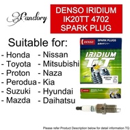 【ORIGINAL 100% 】Ik20TT 4702 Denso Iridium TT Spark Plug Blue Tip Honda Perodua Proton Suzuki  Mazda 
