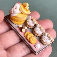 Miniature set with sweets, for a dollhouse and games with dolls, size 1:12