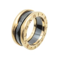 18K玫瑰金 黑色陶瓷 B.zero1 戒指 48【BVLGARI 寶格麗】
