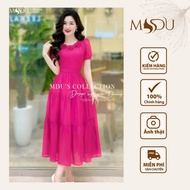 Lady Dress MDU2910 Light Flare with Flower Applique and Eye-catching Highlights from MDU K66-D1-2