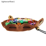 [Lightoverflow] PU Leather Dice Bag Tray Cute Drawstring Pouch Coin Purse Dice Storage Bag [SG]