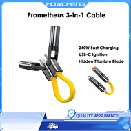 [NEW] AOHI Prometheus 3-in-1 Titanium EDC Tool  240W Cable