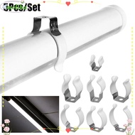 MOLIHA 5Pcs Spring Terry Clip, Clamp Holders Base Tool Lamp Tube Clip, Durable T3/T4/T5/T6/T7/T8/T9/