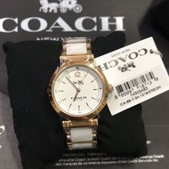 COACH蔻馳手錶 Bracelet石英錶 女生間白色陶瓷手錶 時尚潮流女錶 休閒腕錶 學生手錶14502461 14502463