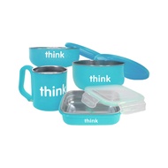 thinkbaby Thinksport 環保不鏽鋼兒童餐具4件組  藍色  1組