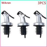 [WAron] 3pcs Stainless Steel  Bottle Stopper Liquor Bottle Pourer Stopper Dispenser  PH