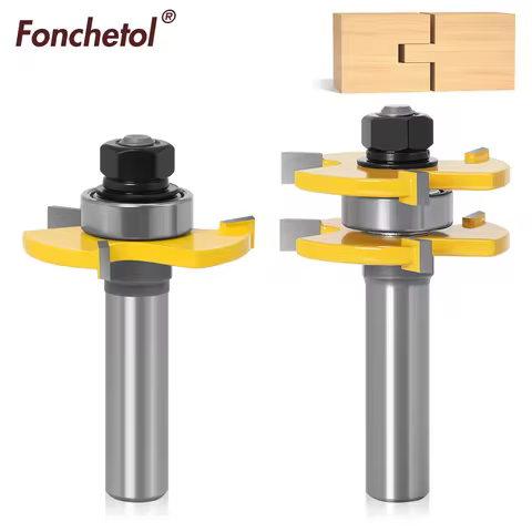 3-Tooth T-Type Tenon Cutter, Square Tenon Cutter, Flooring Cutter, Paneling Cutter, Woodworking Mill
