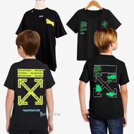 Boys Clothes off white 2-8 Years M L XL branded premium Short Sleeve Tops Clothing
