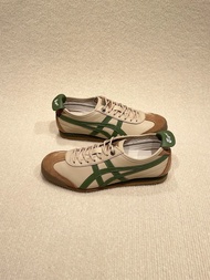 Onitsuka Tiger Osamuka Tiger Mexico66 Classic Brown Green Retro Men and Women Casual Shoes DL408-1785