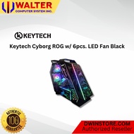 Keytech Cyborg ROG w/ 6pcs. LED Fan Black Case