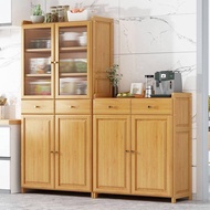 Kitchen storage cabinet, multi-layer floor to ceiling shelves, electrical appliances, ovens, microwave ovens, cookware, vegetable racks, solid wood cabinets