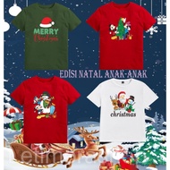 baju Kaos Natal anak anak Merry Christmas atasan Baju natal anak anak