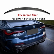 Dry Carbon fiber Rear Spoiler For Bmw 4 Series G22 G82 M4 Coupe 2020+ Car Rear Trunk Duck Spoiler Wi