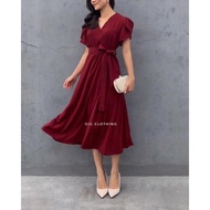 [Gic] Lenora Dress - Dress Natal Dress Imlek Midi Wanita Busui
