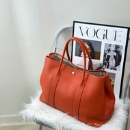 Hermes Garden Party36橘色Togo皮手提包