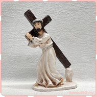 [lzdxwcke2] Cross Figurine Resin Christian Sculpture Religious Ornament for Holiday Celebration and 