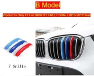 Jn| Car Styling X1 E84 F48 Accessories Head Front Grille For M Sport Stripes Grill Covers Cap D