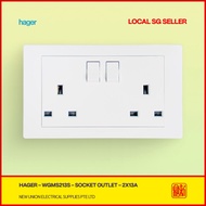 [SG LOCAL SELLER] HAGER MUSE WGMS213S 2x13A Double Socket Outlet