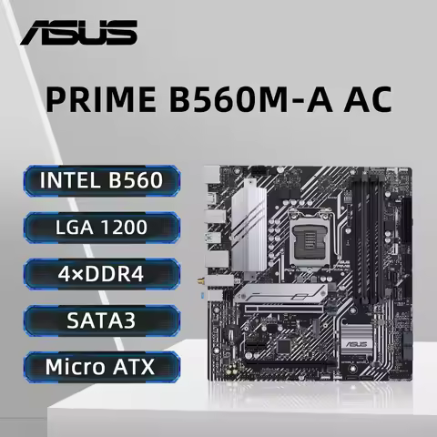 ASUS PRIME B560M-A AC Motherboard LGA1200 Support i9-10900K i7-10700 i5-10600KF i5-10400F i5 10400F 