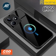 Latest Realme C53 NFC Glass Softcase [SK55] - Realme C53 glass softcase - Realme C53 glass Glitter s
