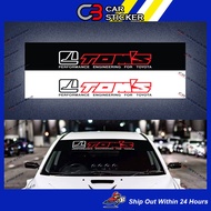 Toms Performance Car Sunshield Sticker / S57